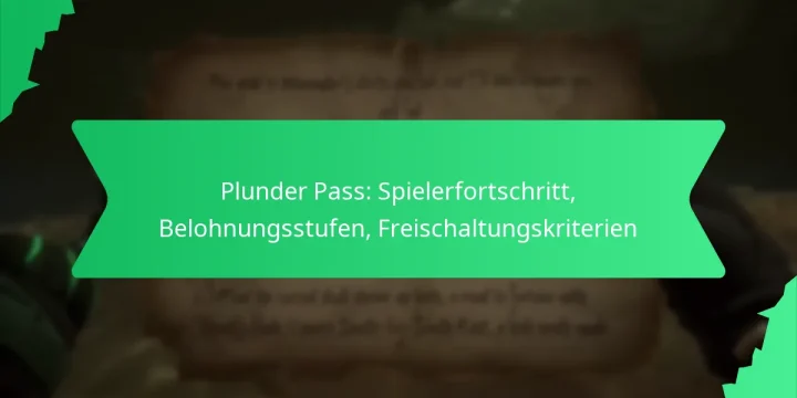 Plunder Pass: Spielerfortschritt, Belohnungsstufen, Freischaltungskriterien