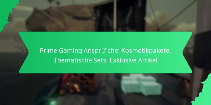 Prime Gaming Ansprüche: Kosmetikpakete, Thematische Sets, Exklusive Artikel