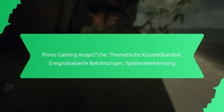 Prime Gaming Ansprüche: Thematische Kosmetikartikel, Ereignisbasierte Belohnungen, Spieleranerkennung