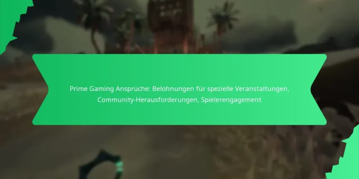 Prime Gaming Ansprüche: Belohnungen für spezielle Veranstaltungen, Community-Herausforderungen, Spielerengagement