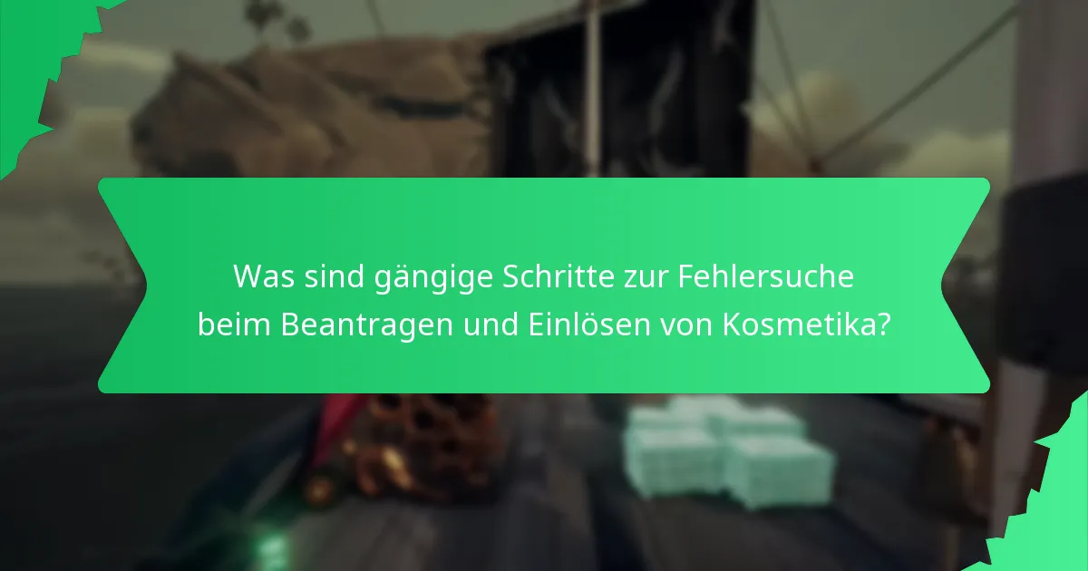 Was sind gängige Schritte zur Fehlersuche beim Beantragen und Einlösen von Kosmetika?