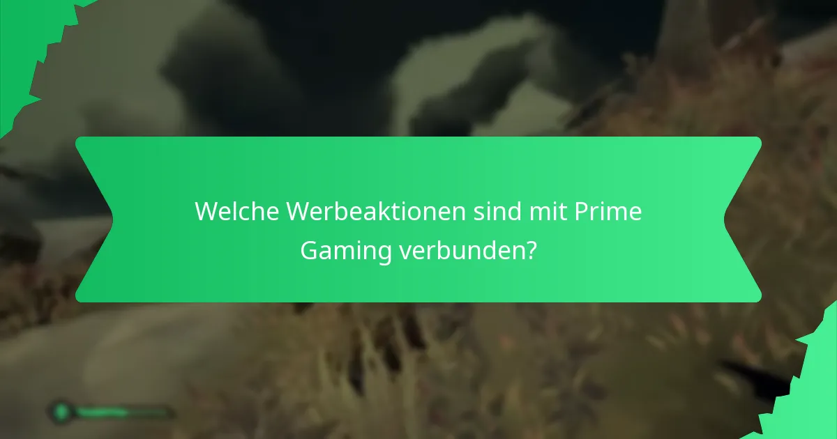 Welche Werbeaktionen sind mit Prime Gaming verbunden?